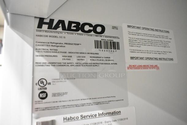 2019 Habco SE18 Metal Commercial Single Door Reach In Cooler Merchandiser w/ Poly Coated Racks. 115 Volts, 1 Phase. Tested and Working! - Image 4 of 4