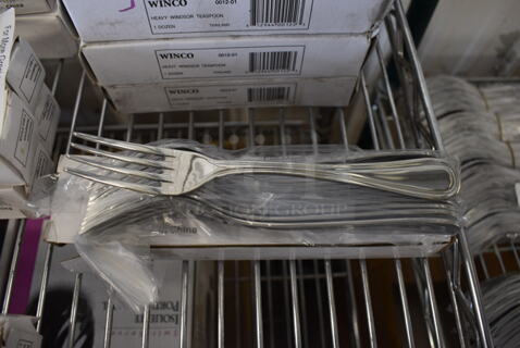 24 BRAND NEW IN BOX! Winco 0030-06 Stainless Steel Shangarila Salad Forks. 7". 24 Times Your Bid!