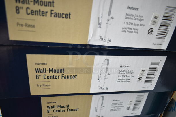 2 BRAND NEW SCRATCH AND DENT! Waterloo 750PRW8X 1.15 GPM Wall-Mounted Pre-Rinse Faucet with 8" Centers. 2 Times Your Bid! - Image 4 of 4