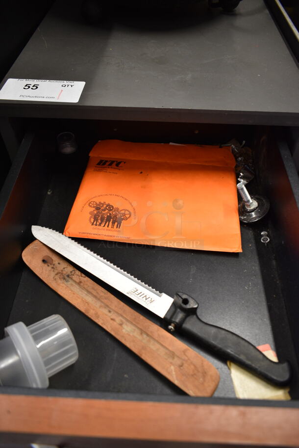 Wood Pattern 3 Drawer Filing Cabinet.  - Image 2 of 4