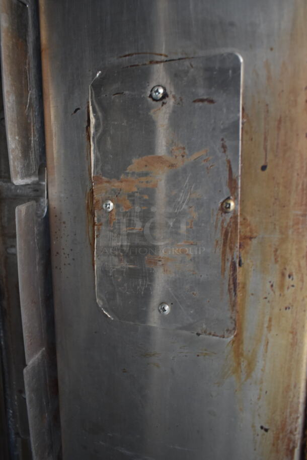 Baxter Stainless Steel Commercial Electric Powered Floor Style Mini Rotating Rack Oven on Double Pan Rack w/ Commercial Casters. 250 Volts, 3 Phase.  - Image 8 of 10