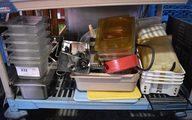 ALL ONE MONEY! Lot of Various Items Including Poly Drop In Bins and Cutting Boards!