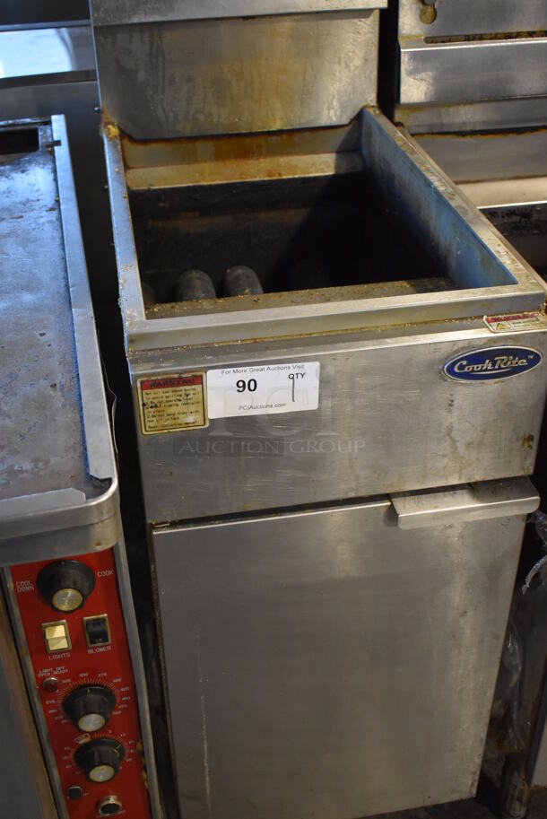 Cook Rite MTFS-40 Stainless Steel Commercial Floor Style Natural Gas Powered Deep Fat Fryer. 102,000 BTU. 16x31x45 - Image 2 of 8