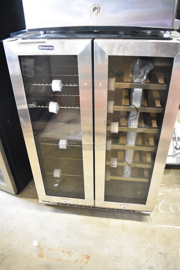 BRAND NEW SCRATCH AND DENT! Whynter BWB-2060FDS 24" Built-In French Door Dual Zone 20 Bottle Wine 60 Can Beverage Cooler Merchandiser. 115 Volts, 1 Phase. Tested and Working! - Image 2 of 7