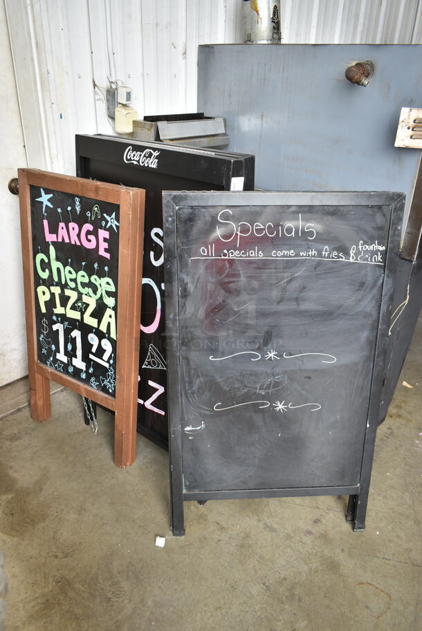 3 Various A Frame Sidewalk Signs. 3 Times Your Bid!  - Image 1 of 4