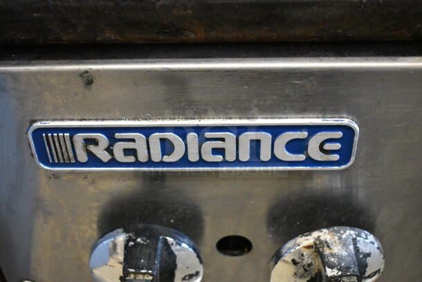 Radiance Stainless Steel Commercial Countertop Natural Gas Powered 2 Burner Range.  - Image 2 of 5