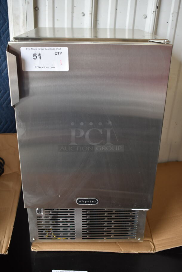 BRAND NEW SCRATCH AND DENT! Whynter MIM-14231SS Stainless Steel 14” Undercounter Automatic Marine Ice Maker 23lb Daily Output. 115 Volts, 1 Phase. Tested and Working! - Image 2 of 8