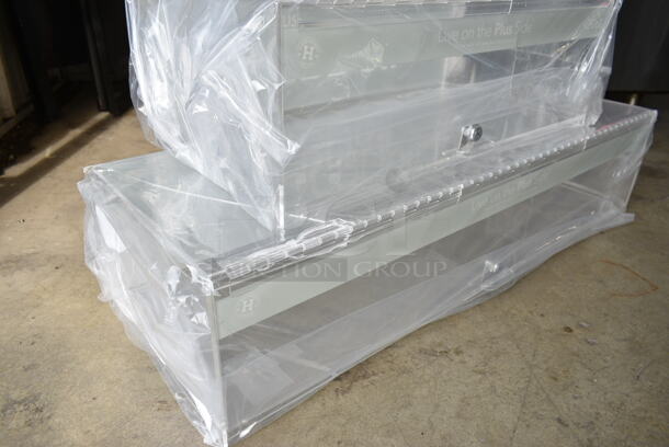 2 BRAND NEW! Clear Poly Dry Merchandiser Display Case. 2 Times Your Bid!  - Image 3 of 5