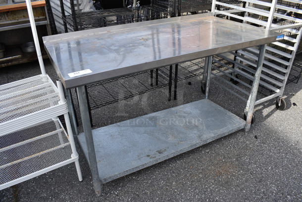 Stainless Steel Table w/ Metal Under Shelf. 60x30x36 - Image 2 of 5