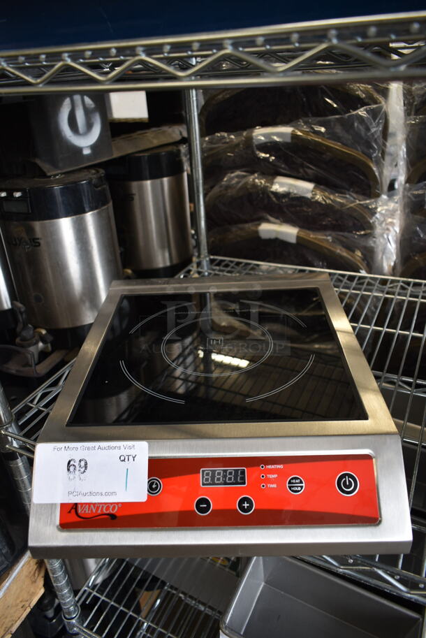 BRAND NEW SCRATCH AND DENT! Avantco 177IC3500 Stainless Steel Commercial Countertop Electric Powered Single Burner Induction Range. 208-240 Volts, 1 Phase.  - Image 2 of 6