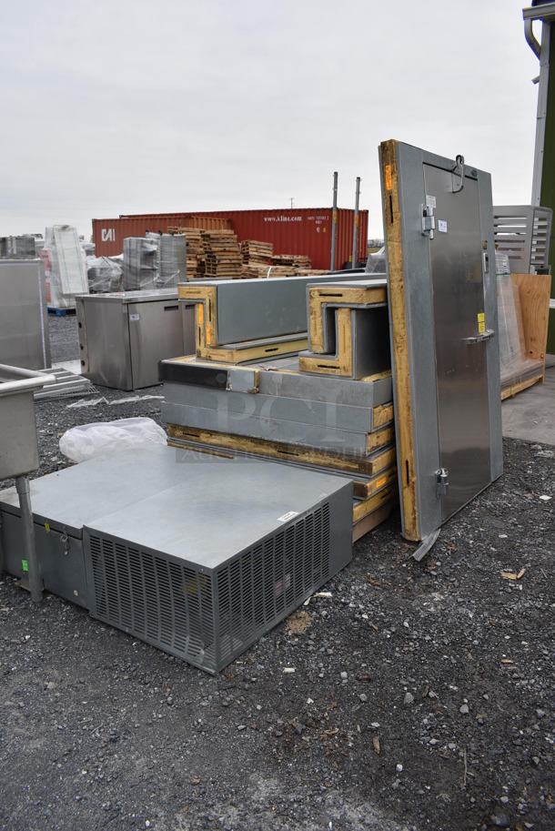 Norlake 6'X6'X6.5' SELF CONTAINED Walk In Cooler Box w/ Stainless Steel Door, Floor, Norlake CPB075DC-A Condenser and Copeland Compressor. 208-230 Volts, 1 Phase. - Image 3 of 9