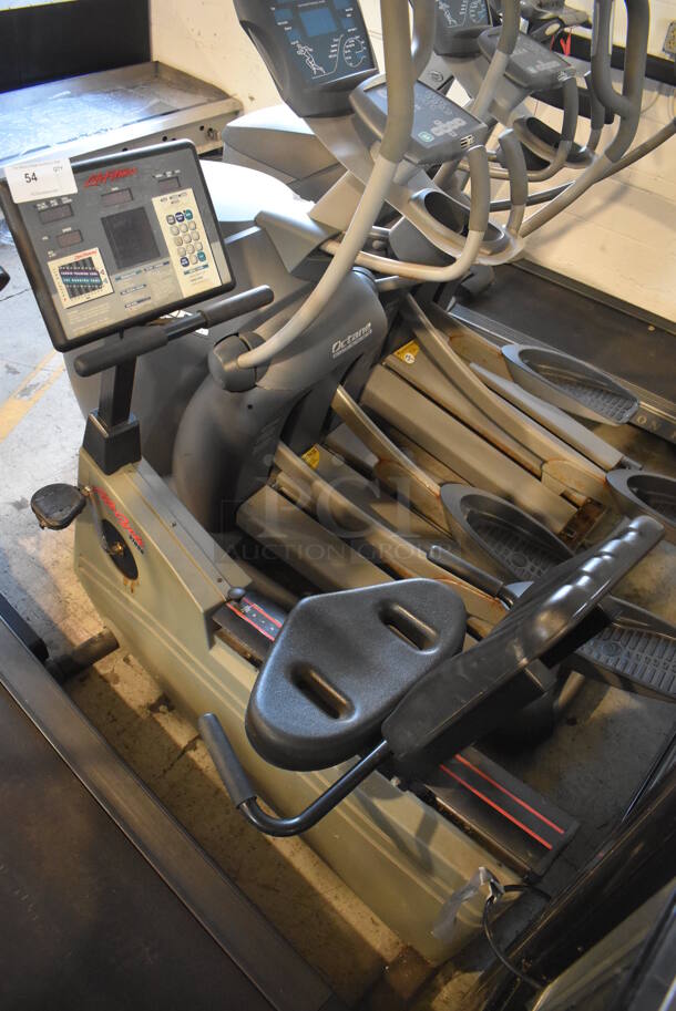 Life Fitness Life Cycle 9100R Metal Commercial Floor Style Stationary Exercise Bicycle. 24x52x50. Tested and Does Not Power On - Image 1 of 7