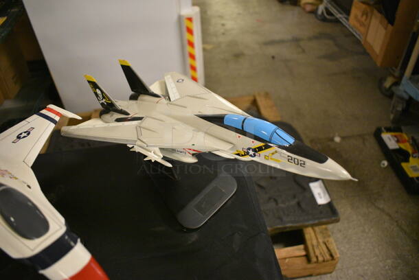 3 US Airforce Fighter Jet Collectible Airplanes on Display Stands. 3 Times Your Bid - Image 5 of 9