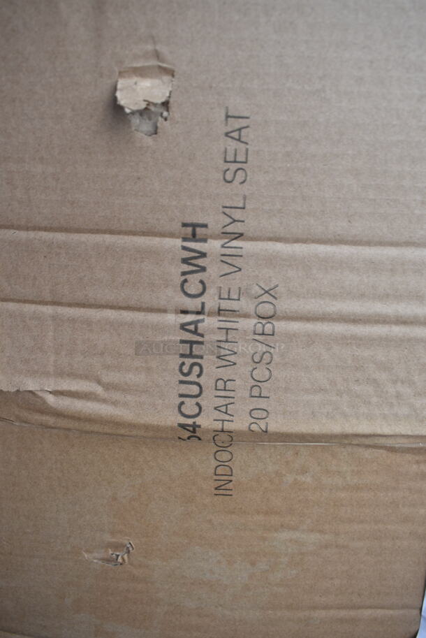 20 BRAND NEW SCRATCH AND DENT! Lancaster Table & Seating 164CUSHALCWH Alloy Series White Vinyl Cushion for Alloy Chairs. 20 Times Your Bid! - Image 3 of 5