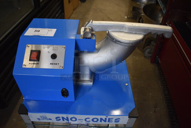 BRAND NEW! Carnival King Model 382SCM350R Metal Commercial Countertop Sno Cone Ice Crushing Machine. 120 Volts, 1 Phase. 21x14.5x26.5. Tested and Working! - Image 4 of 9