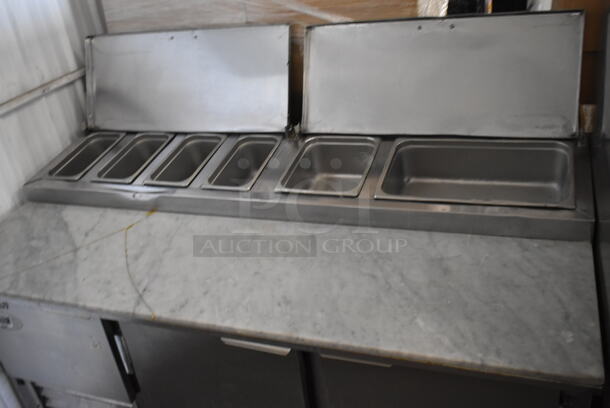 Leader PT72 S/C Stainless Steel Commercial Pizza Prep Table w/ Oversized Stone Cutting Board on Commercial Casters. 115 Volts, 1 Phase. Tested and Working! - Image 6 of 12