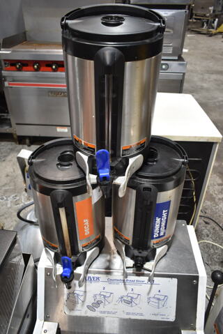 3 Bunn SH SERVER Stainless Steel Commercial Coffee Satellite Dispensers. 3 Times Your Bid!