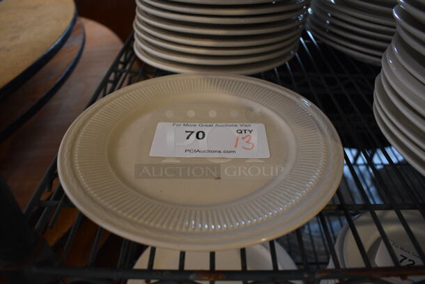 13 White Ceramic Plates. 9.5x9.5x1. 13 Times Your Bid! - Image 2 of 4