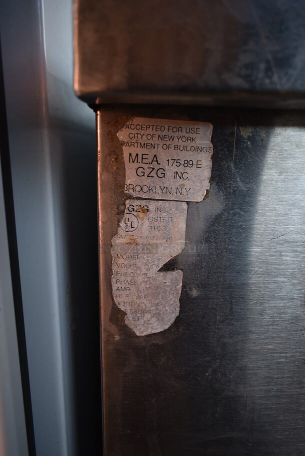 Stainless Steel Commercial 3 Door Work Top Cooler w/ Back Splash. 115 Volts, 1 Phase. Tested and Working! - Image 8 of 8