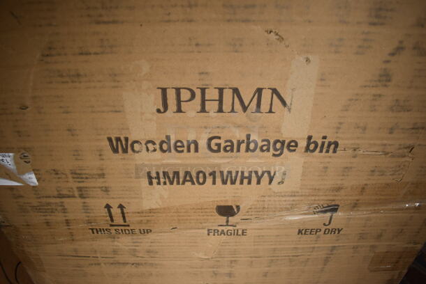 BRAND NEW IN BOX! JPHMN HMA01WHYYJ Wooden Garbage Bin - Image 2 of 3