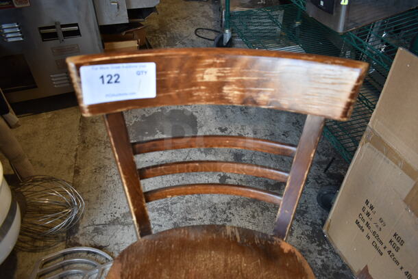 Wooden Dining Height Chair w/ Ladder Back Rest. - Image 3 of 5