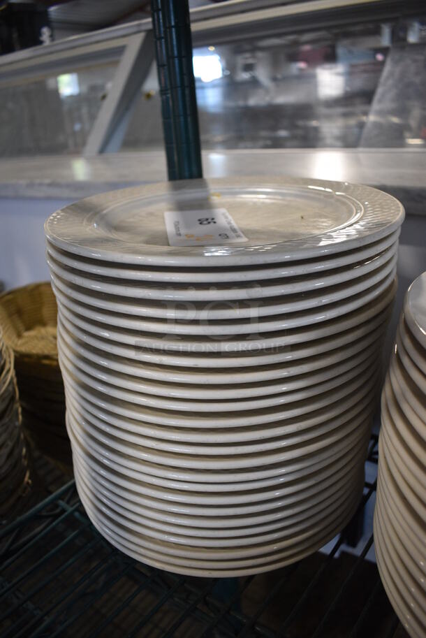 24 White Ceramic Plates. 10x10x1. 24 Times Your Bid! - Image 2 of 4