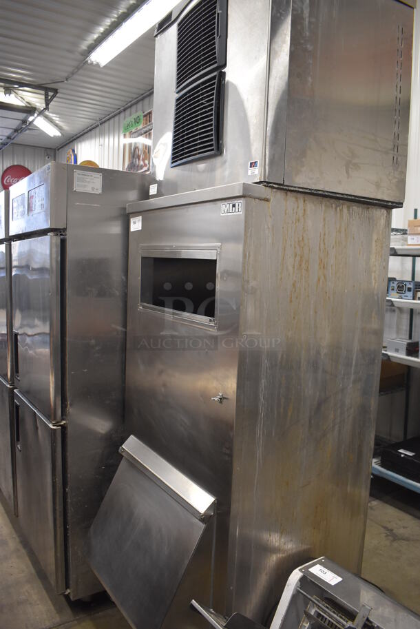 Scotsman C0830SA-32B Stainless Steel Commercial Ice Machine Head on Commercial Bin. 208/230 Volts, 1 Phase. 30x36x99 - Image 2 of 9