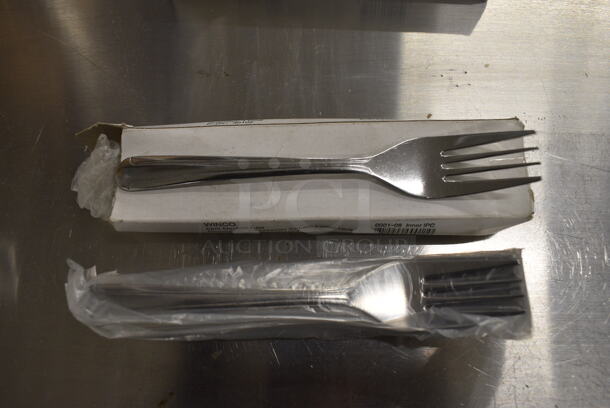 48 BRAND NEW IN BOX! Winco 0001-06 Stainless Steel Dominion Salad Forks. 6.25