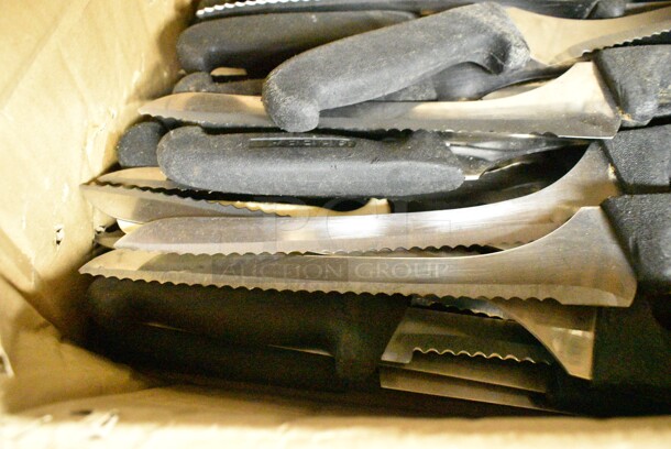 50 SHARPENED Stainless Steel Knives Including Serrated Bread Knives. 50 Times Your Bid!  - Image 4 of 4