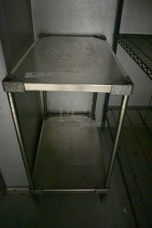 Metal Table w/ Under Shelf. 30x18x33.5. (kitchen) - Image 1 of 3