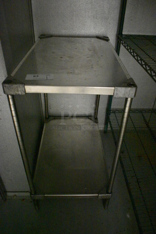 Metal Table w/ Under Shelf. 30x18x33.5. (kitchen)