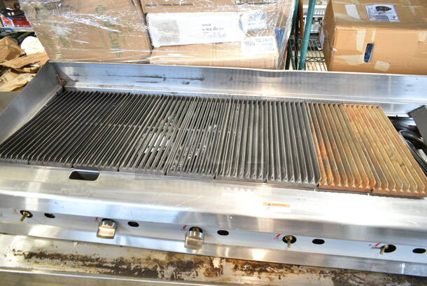 BRAND NEW SCRATCH AND DENT! 2023 Cooking Performance Group CPG 351CRCPG72NL Stainless Steel Commercial Countertop 72" Gas Radiant Charbroiler. Missing Grates. 240,000 BTU - Image 6 of 8