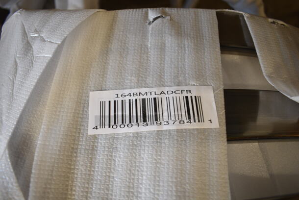 12 BRAND NEW SCRATCH AND DENT! Lancaster Table & Seating 164BMTLADCFR Brown Metal Ladder Back Bar Height Chair Frame. No Cushion. 12 Times Your Bid! - Image 2 of 3