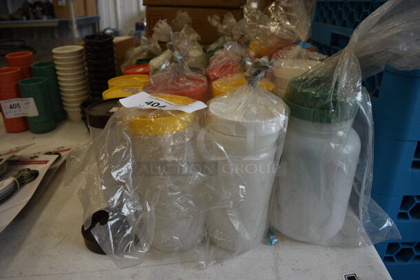 ALL ONE MONEY! Lot of 21 Various Poly Containers. Includes 3.75x3.75x7