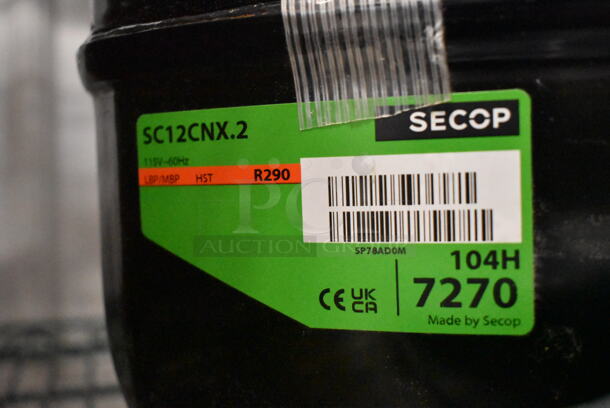 BRAND NEW SCRATCH AND DENT! Secop SC12CNX.2 Motor. 115 Volts, 1 Phase. - Image 4 of 6