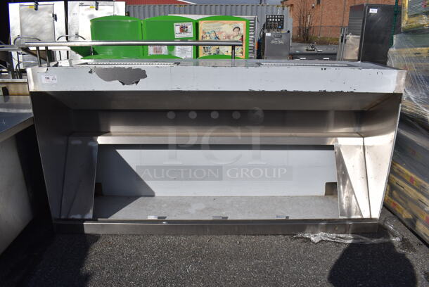 BRAND NEW SCRATCH AND DENT! 8' Stainless Steel Commercial Return Air Grease Hood. 96x24x48.5