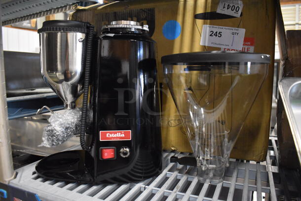 BRAND NEW IN BOX! Estella Caffe 236ECEGOD Stainless Steel Commercial Countertop On Demand Espresso Bean Grinder. 120 Volts, 1 Phase. 9x11x24. Tested and Working! - Image 6 of 6