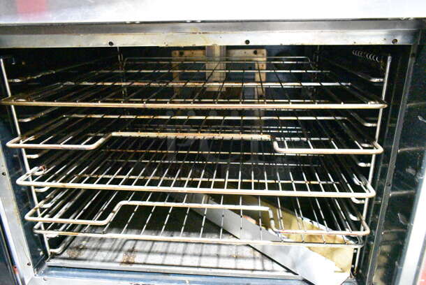 2 Vulcan VC6GD-SEFCAM5 Stainless Steel Commercial Natural Gas Powered Full Size Convection Oven w/ View Through Doors, Metal Oven Racks and Thermostatic Controls. 2 Times Your Bid! - Image 6 of 10