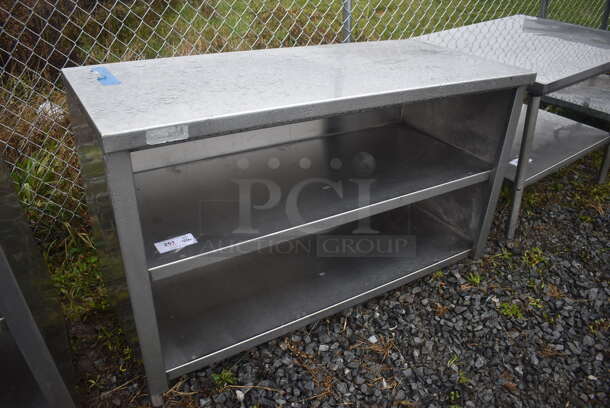 Stainless Steel Commercial Counter w/ 2 Under Shelves. 54x24x35 - Image 4 of 4