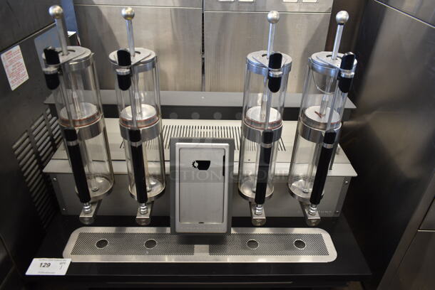 Alphadominche Steampunk Stainless Steel Commercial 4 Hopper Coffee and Tea Brewer and Dispenser. - Image 1 of 6