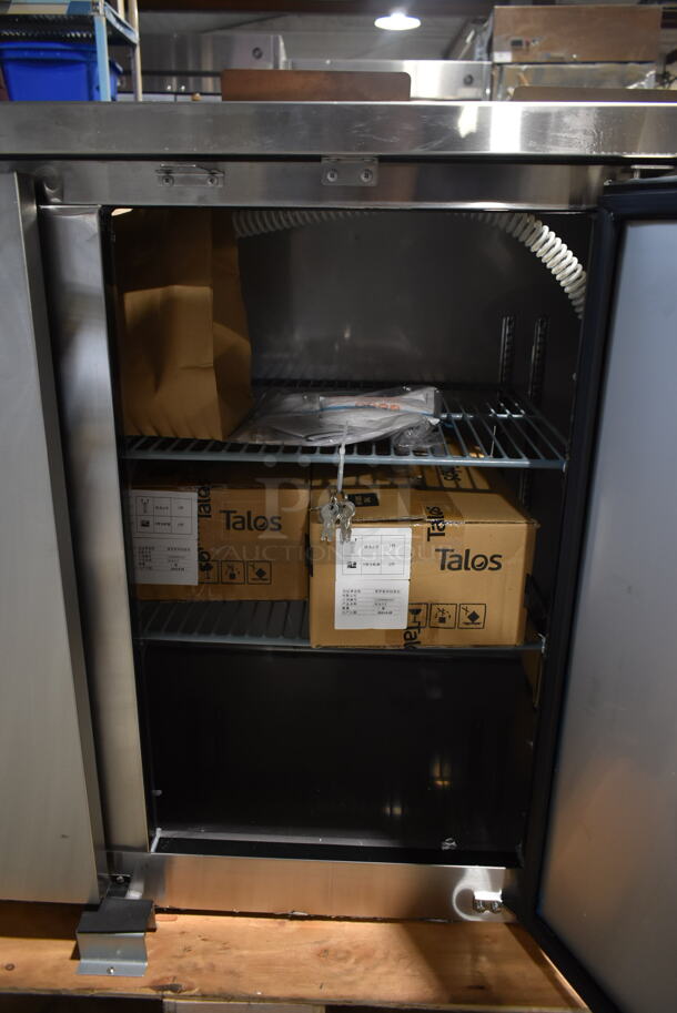 BRAND NEW SCRATCH AND DENT! 2023 Avantco 178UDD72HCS Stainless Steel Commercial Direct Draw Kegerator w/ 2 Beer Towers. 115 Volts, 1 Phase. Stock Picture Used as Gallery. Tested and Powers On But Does Not Get Cold
 - Image 7 of 9