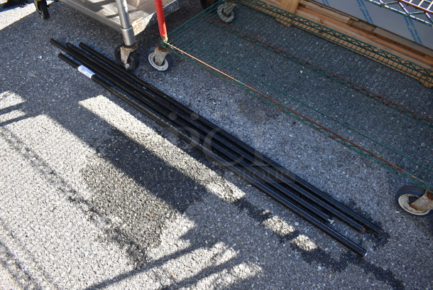 ALL ONE MONEY! Lot of 4 Black Finish Poles. 63" - Image 3 of 3
