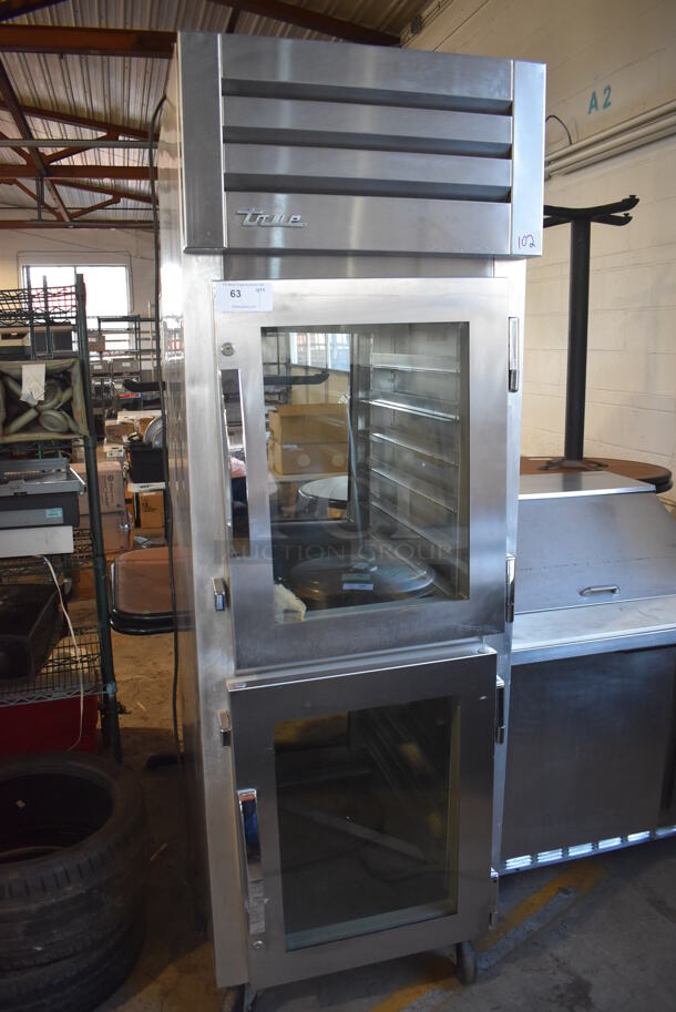 2014 True STG1HPT-2HG-2HG Stainless Steel Commercial 2 Half Size Door Reach In Pass Through Cooler Merchandiser on Commercial Casters. 250 Volts, 1 Phase. 27.5x36.5x84 - Image 2 of 6