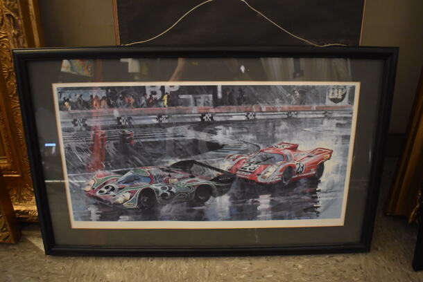 Framed Picture of Racing in the Rain.