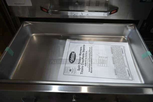BRAND NEW SCRATCH AND DENT! Hatco HDW-1R2 Stainless Steel Freestanding Split Two Drawer Warmer. 120 Volts, 1 Phase. Tested and Working! - Image 4 of 8