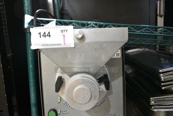 Olde Tyme PN2 Stainless Steel Commercial Countertop Nut Grinder Base w/ Hopper Mount. 115 Volts, 1 Phase. Tested and Working! - Image 9 of 10