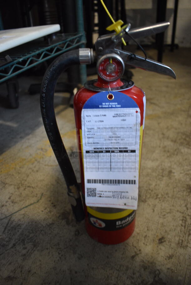 2023 Femco Fire Extinguisher, Red. Buyer Must Pick Up-We Will Not Ship This Item