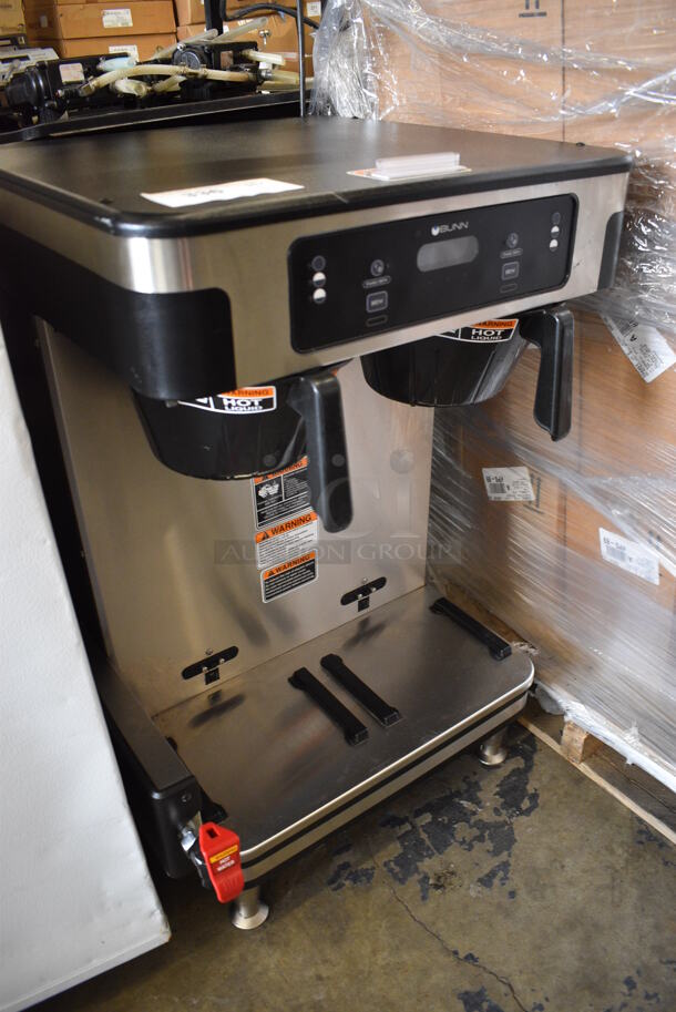 	2019 Bunn Model ICB TWIN SH Stainless Steel Commercial Countertop Double Coffee Machine w/ Hot Water Dispenser. 120/208 Volts, 1 Phase. 20x21x33
 - Image 5 of 5