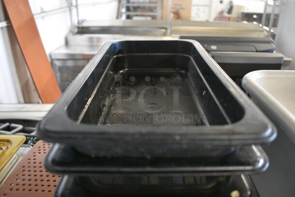 ALL ONE MONEY! Lot of 3 Various Black Poly 1/3 Size Drop In Bins. Includes 1/3x6 & 1/3x2.5. - Image 2 of 4