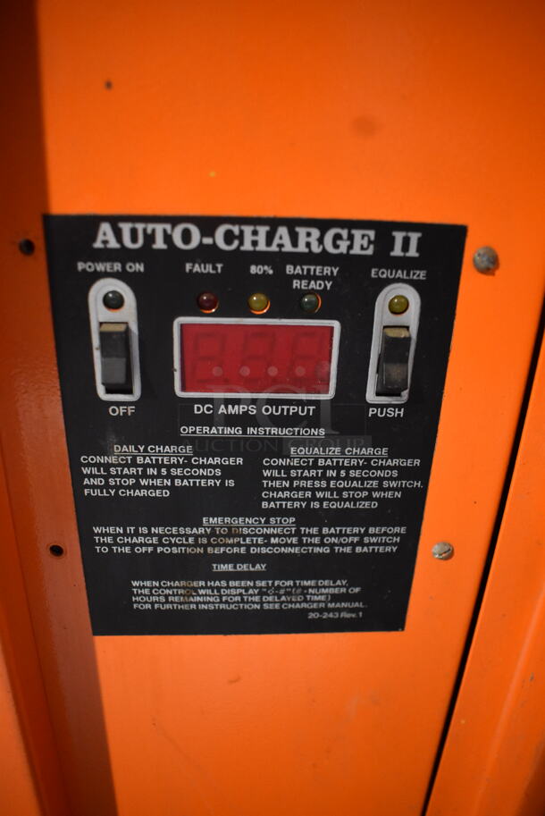 GNB OTC1112-600S1 Ferrocharger Industrial Battery Charger in Orange. 240 V/1 Phase.  - Image 4 of 6